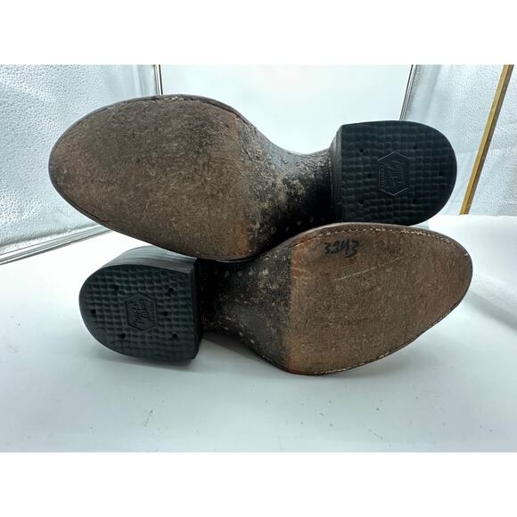 Tony Lama 6084 Brown Marble Leather Western Cowboy Boot Size 6 D Men  / Woman 8 - Picture 15 of 16